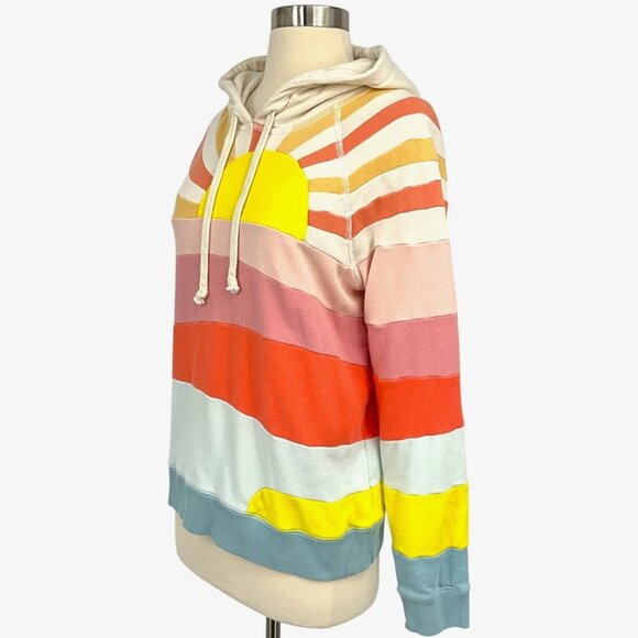 Faherty Soleil Hoodie Sunrise Sweatshirt Color Block Rainbow Size S - Picture 3 of 10